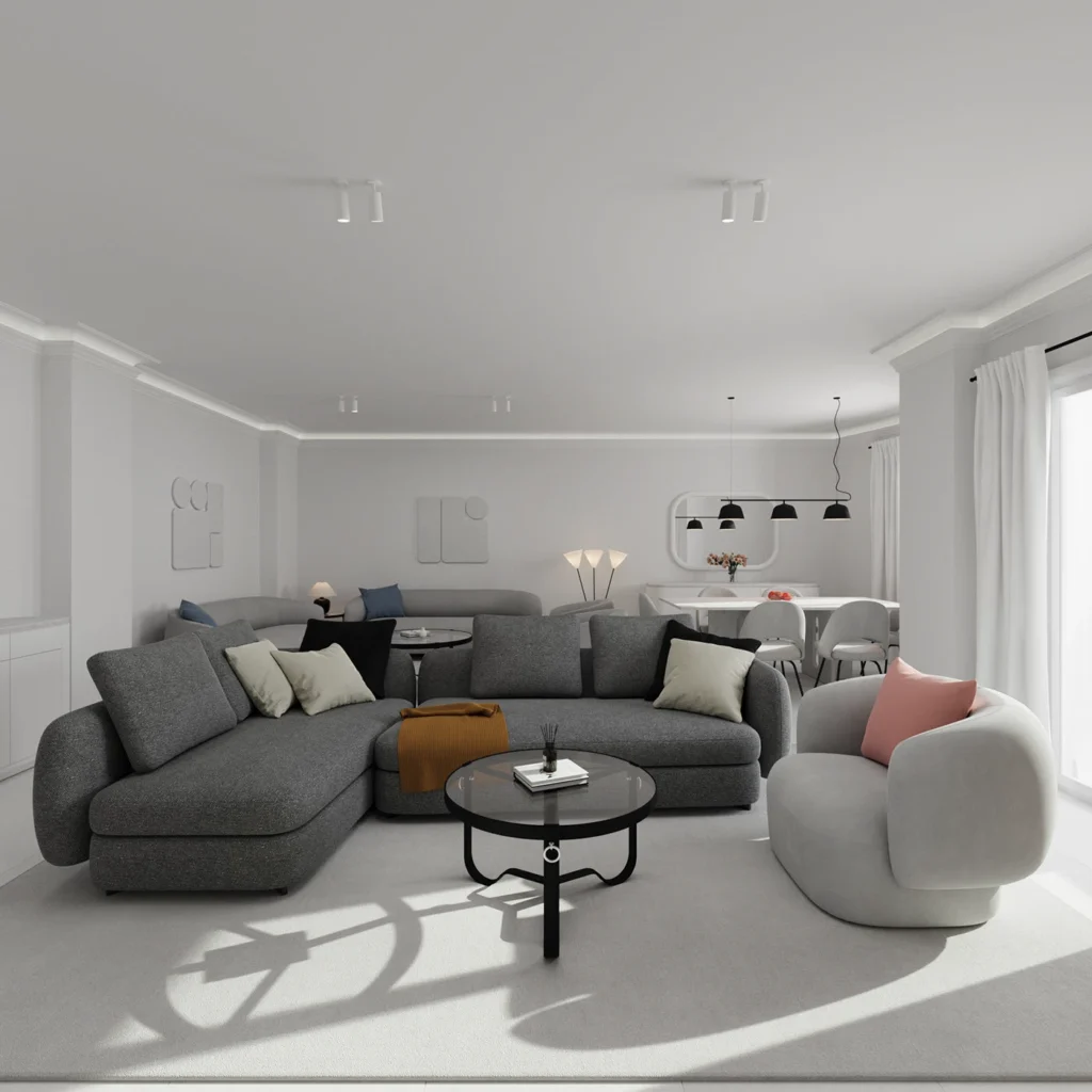 Szürke lakás: Erőteljes design lágy árnyalatokkal!