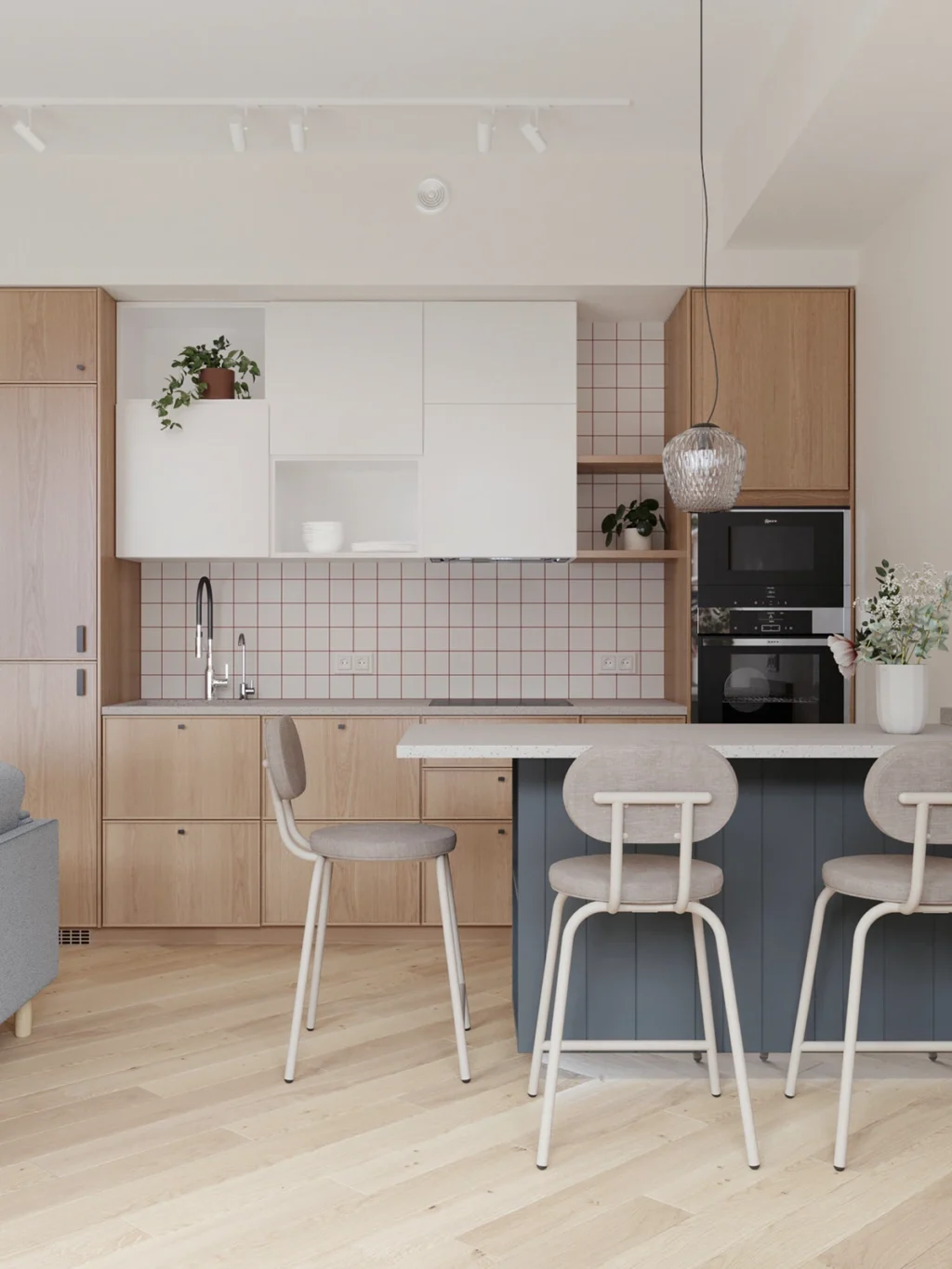 Fantasztikus színek és meleg fa a Nyírfa Lakásban!