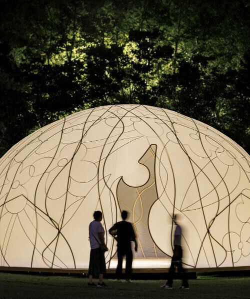 Áttetsző, világító kupola: bronz virágmotívumok Sanghajban!