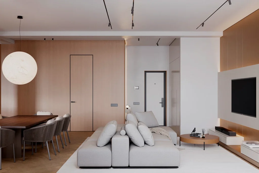 Kontúros ház: Puha, semleges belső, íves formákkal!