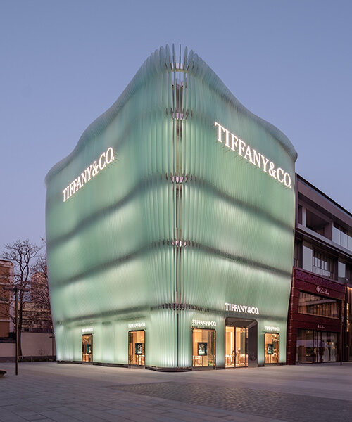 MVRDV: Áttetsző üvegborítás Tiffany & Co. pekingi boltján