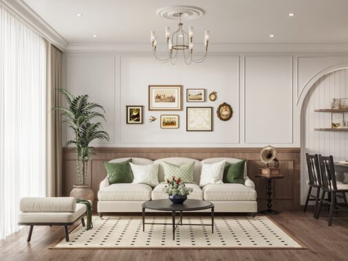 Puha ívek: Minimalista lakás hajlított falakkal és tölgy panelekkel