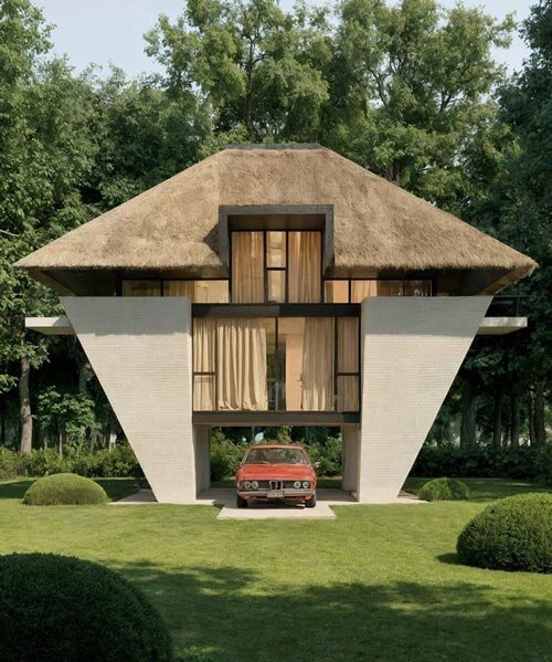 Sárkányvilla: Szalmatetős, kúpos, fehér téglás csoda!