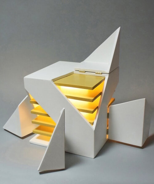 Interaktív hajtogatható kocka lámpa, meleg fényt áraszt!