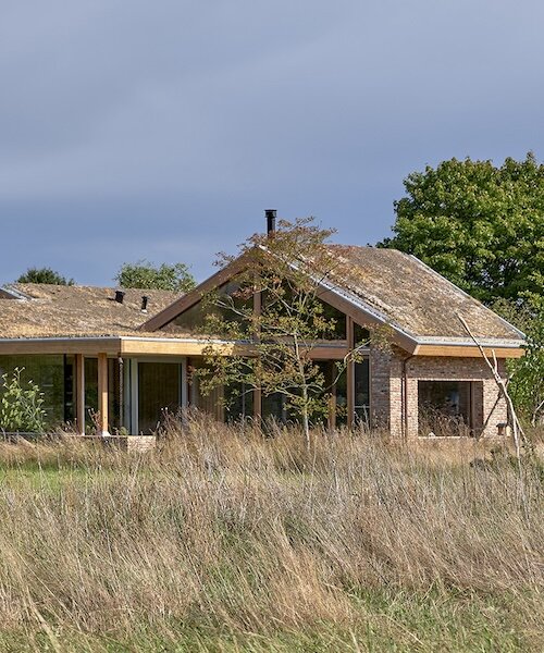 Egységes tető: tégla, fa és üveg a teamtonbo házban