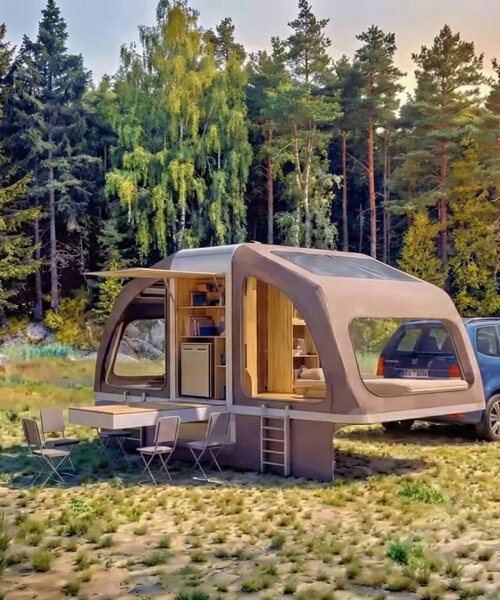 Összecsukható sátor: fából készült szekrényből védőburok!