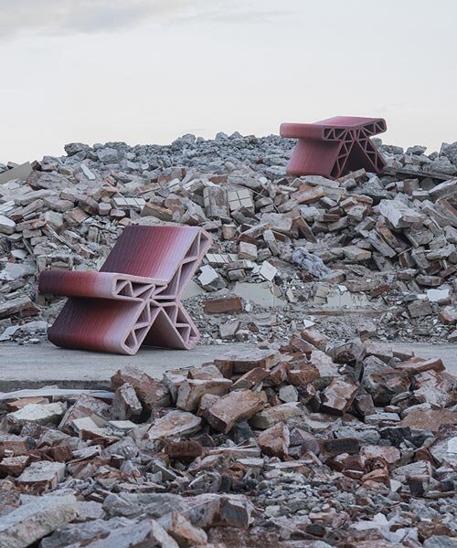 3D nyomtatott utcai bútorok: újrahasznosított beton és tégla!