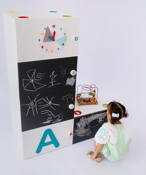 Iskolai tárolók: Moduláris érzékszervi bútorok kicsiknek!