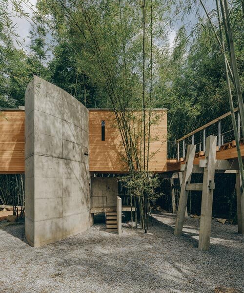 Helyi hídépítészet inspirál egy bambuszligeti mikromúzeumot Kínában