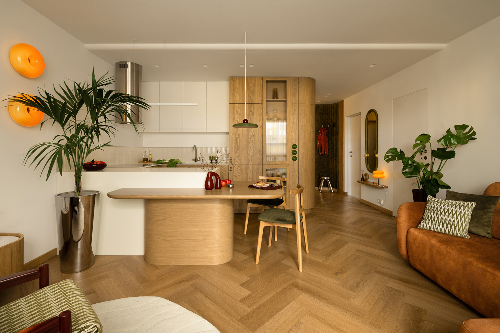 Fából készült varsói lakás: 6 zóna 678 négyzetlábban!