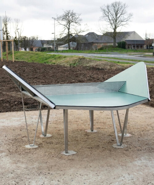 Geometrikus pingpongasztalok: interaktív szobrok a parkban!