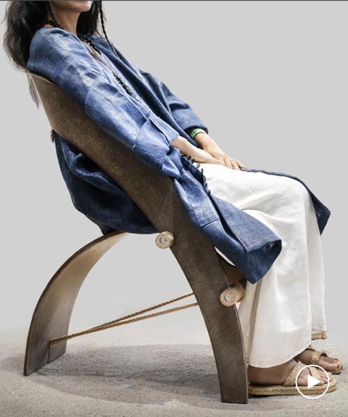 Kender és ananászrost: egyensúlyra épülő szék!