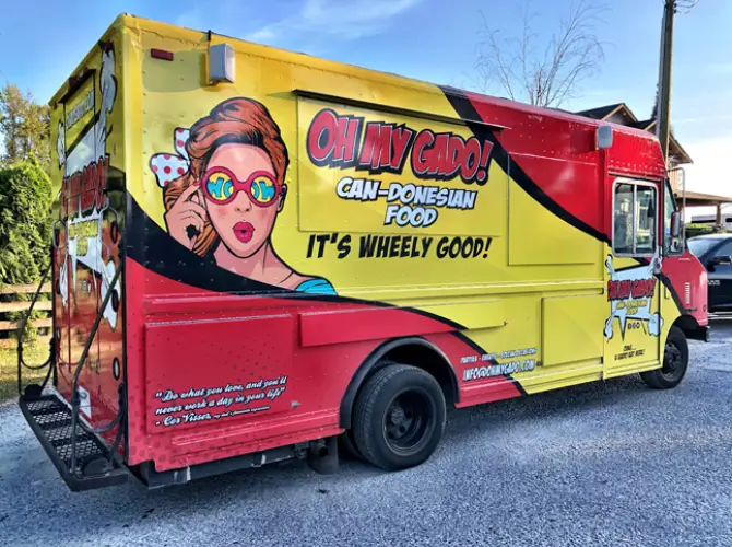 QR kódok és közösségi média a food truck dizájnban